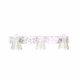 Aplique Baño 3 Focos Led  15w 6000k Blanco C/cristal Decorativo 10x50x15 Cm Articulable Y Orientable