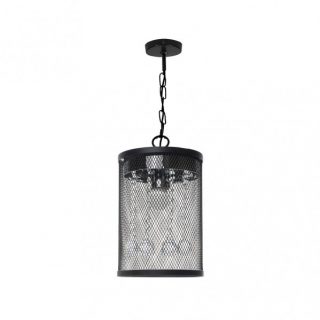 Colgante Davy 1xe27 Negro/cromo Reg.x18d