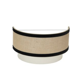 Aplique Cornalina 1xe27 Beis/negro  17,5x30x16cm