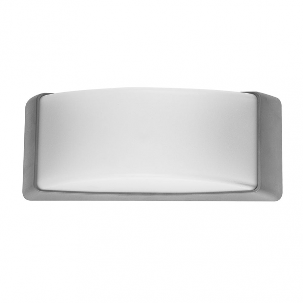 Aplique Exterior Azuki 1xe27 Gris Ip65 Policarbonato 12,9x32x13 Cm