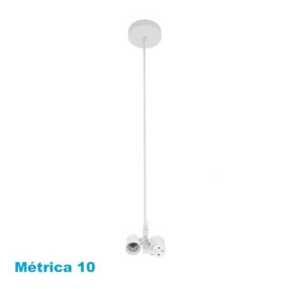 Arm. Colgante Cara 2xe27 Blanco M10 Regx10x10 Cm