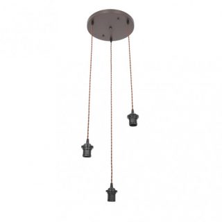 Armazon Plafon Nia 3xe27 Marron Regx30x30cm