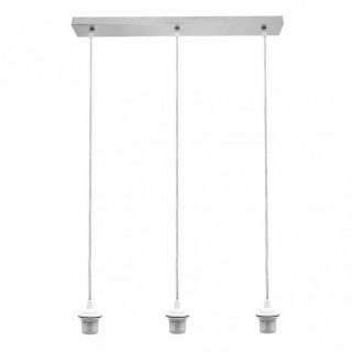 Armazón Regleta Nia 3xe27 Cromo Regx60x6cm