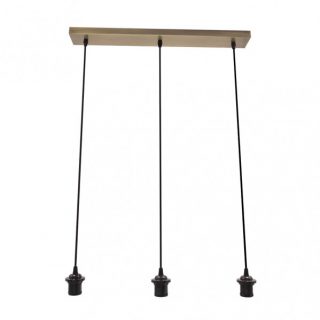 Armazon Regleta Nia 3xe27 Cuero Regx60x6cm