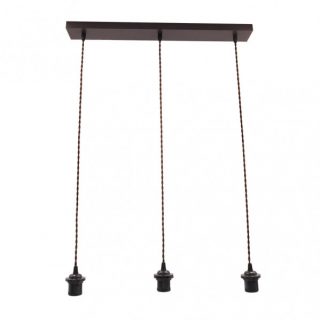 Armazon Regleta Nia 3xe27 Marron Reggx60x6cm