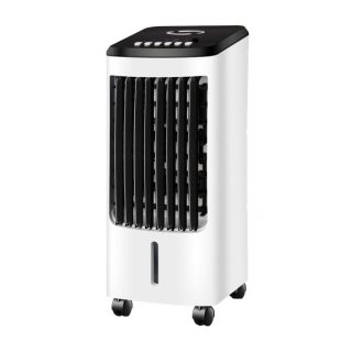 Climatizador Evaporativo Imperio Blanco/negro 80w 3vel 4litros Oscilante,c/acumulador De Frio,remoto Y Temporizador 57x26,5x23cm