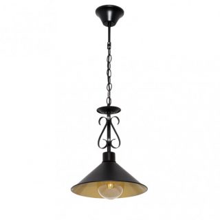 Colgante Azalea 1xe27 Negro/oro Regx26x26 Cm