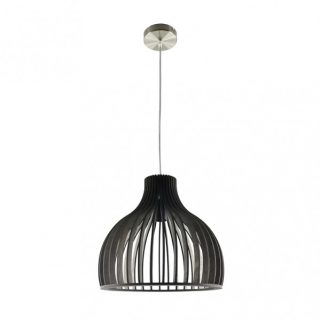 Colgante Caoba 1xe27 Madera Cafe Regx35x35 Cm