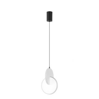 Colgante Carlota 1l Negro/Blanco 17w 6500k 2380lm Regx18x18cm