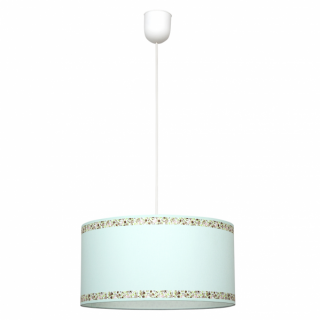 Colgante Cenefa Verde Agua 1xe27 Regx35d