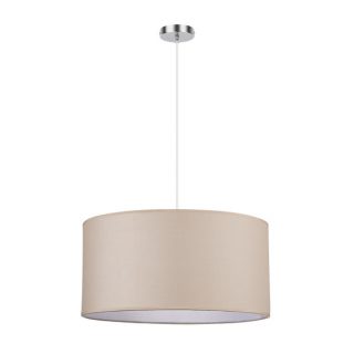 Colgante Chanza 3xe27 Cromo/beis Regx50x50 Cm