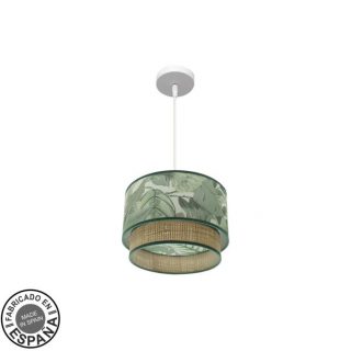 Colgante Congo 30d 1xe27 Blanco/verde-natural