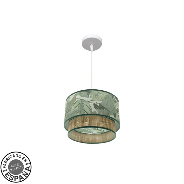 Colgante Congo 30d 1xe27 Blanco/verde-natural