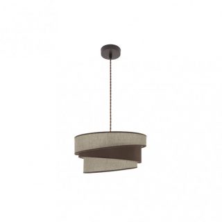 Colgante Hara 1xe27 Marron/marron Regx40x40 Cm