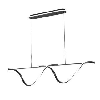 Colgante House Negro 125w 3000-4000-6000k 5694lm C/luz Ambiente Remoto Y Reg.intensidad Regx110x15cm