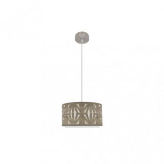 Colgante Katerina 1xe27 Niquel/madera Gris Regx30x30 cm