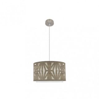 Colgante Katerina 1xe27 Niquel/madera Gris Regx40x40 cm