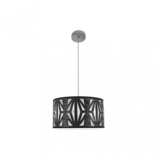 Colgante Katerina 1xe27 Cromo/madera Negra Regx40x40 cm