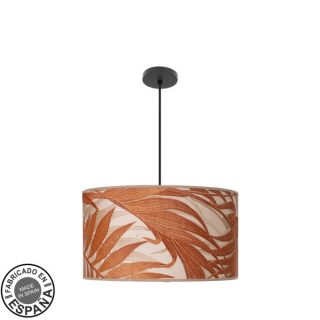 Colgante Moda 3xe27 Negro/hoja Caldera Regx50x50cm C/difusor