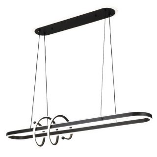 Colgante Paper Negro 185w 3000-4000-6000k 16380lm C/luz Ambiente Remoto Y Reg.intensidad Regx100x19cm