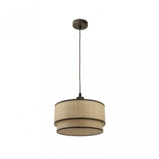 Colgante Roque 1xe27 Natural/marron Regx40x40 Cm