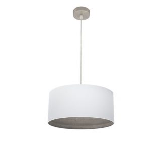 Colgante Tatiana 1xe27 Niquel/blanco-mad.Gris Regx40x40 Cm
