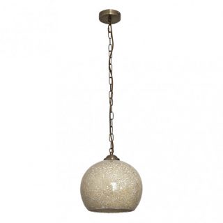 Colgante Tenor 1xe27 Cuero/Ambar Mosaico Regx30x30 Cm