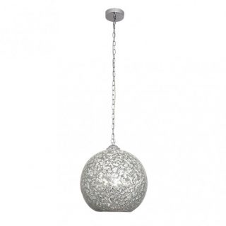 Colgante Tenor 1xe27 Cromo Mosaico Regx30x30 Cm