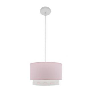 Colgante Trazos 1xe27 Rosa Bebe Regx30x30 Cm