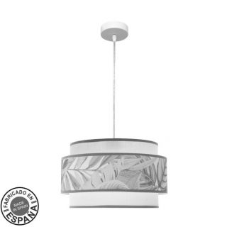 Colgante 3p Camerun 1xe27 Blanco/gris Regx40x40 Cm