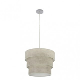 Colgante Triple Smile 1xe27 Cromo/cemento Gris Regx40x40 Cm