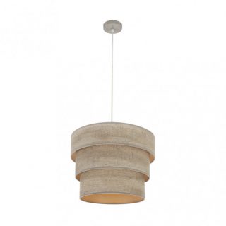 Colgante Triple Smile 1xe27 Niquel/madera Gris Regx40x40 Cm