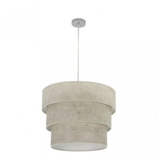 Colgante Triple Smile 3xe27 Cromo/cemento Gris Regx50x50 Cm