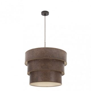 Colgante Triple Smile 3xe27 Marron/oxido Regx50x50 Cm