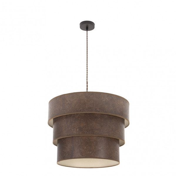 Colgante Triple Smile 3xe27 Marron/oxido Regx50x50 Cm