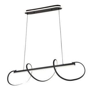 Colgante Yupi Negro 149w 3000-4000-6000k 13572lm C/luz Ambiente Remoto Y Reg.intensidad Regx97x25cm