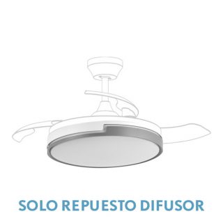 Difusor Ventilador Olimpia Grande 107d Blanco/gris