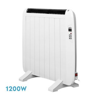 Emisor Termico Gaban 1200w X En Aluminio Blanco Remoto Lcd,temporizador Mural/portat.58,5x72x5,5 Cm