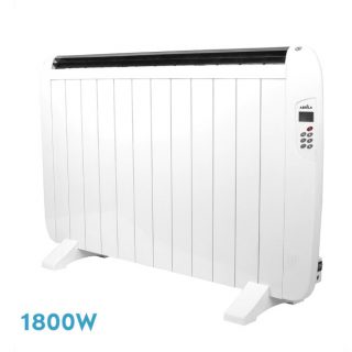 Emisor Termico Gaban 1800w X En Aluminio Blanco Remoto Lcd,temporizador Mural/portat.58,5x100x5,5cm