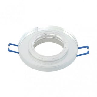 Empotrable Cristal Solna 1xgu10 Redondo Grosor 1cm Transparente C/portalampara 2x9,5x9,5 Cm Corte 6 Cm