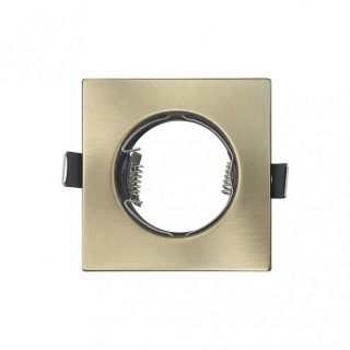 Empotrable  Magura 1xgu10  Cuadrado Cuero 2,5x8,2x8,2  Cm Corte 6 Portalamparas Incluido