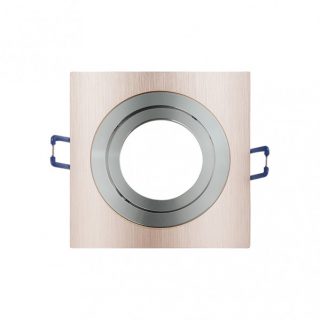 Empotrable Orient.cenote 1xgu10 Cuadrado Champ/cro 2x9,2x9,2 Cm 8 De Corte. C/portalampara