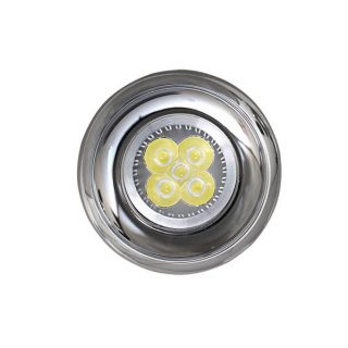 Empotrable Alfa Cromo Redondo 1xgu10 4x9x9cm Corte 7,4d Porta Lampara Ceramica Incluido