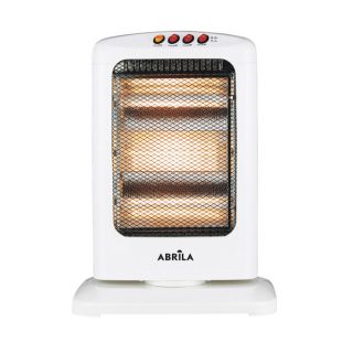 Estufa Elect.candente 1200w Blanco 3pot Oscilante 3elem.antivuelco,asa 44x33x23 Cm