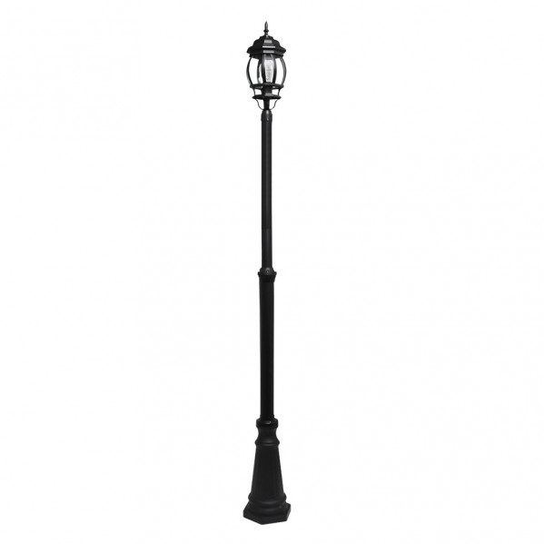 Farola Exterior Aluminio Caelum 1xe27 Negro Ip44 228x18x18 Cm