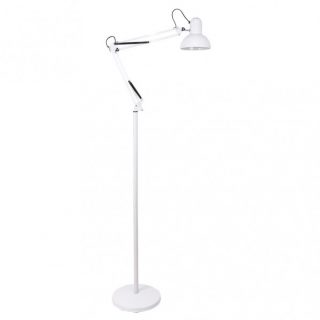Flexo De Pie Articulable Rutilo 1xe27 Blanco 180x28x28 Cm