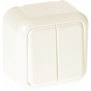 Interruptor Doble Ancient 2 Teclas Beis 6x6x3 Cm