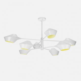 Lampara Beijing 8xe27 Blanco 76x113x113 Cm