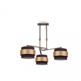 Lampara Bremen Cuero/marron-oro 3xe14 Regx55x55 Cm