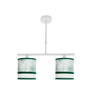Lampara Caledonia 2xe14 Blanco/verde Regx43x14cm